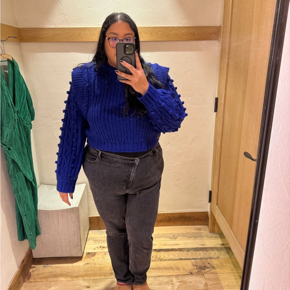 FARM Rio Royal Blue Knit Sweater - Picture 3 of 4